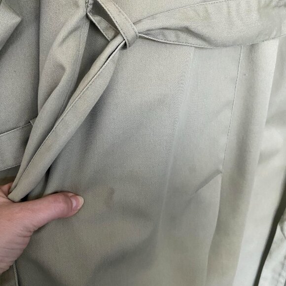 SEARS Vintage 80's Tan Longline Trench Coat Size 8 - Picture 10 of 12